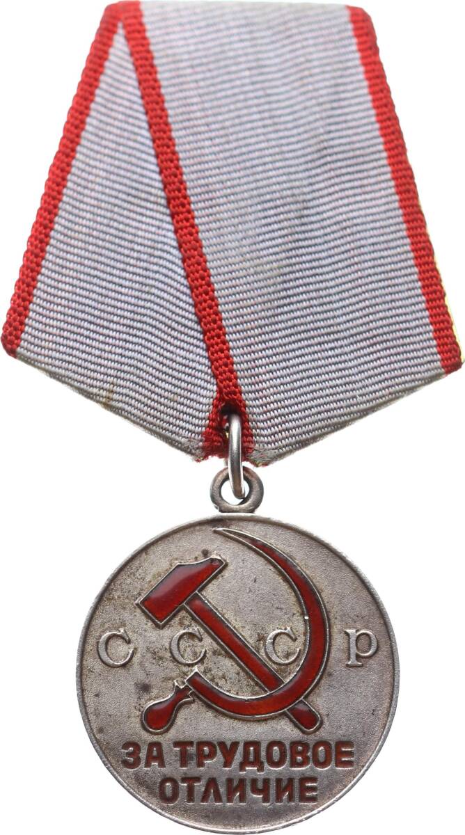 Sovyet - Rusya İşçi Hizmet Madalyası Gümüş *Mineli* MVM16 - 1