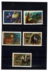 Sovyetler Birliği 1975 Sovyet Hayvanları Pul Lotu PPT2302 - Gökçekoleksiyon