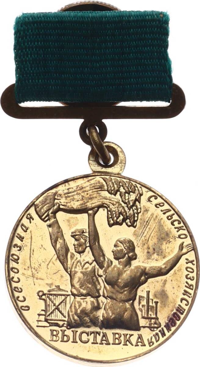 Sovyetler Birliği Tüm Birlik Tarım Sergisi Katılımcı Madalya/Rozet MVM2092 - 1
