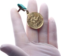 Sovyetler Birliği Tüm Birlik Tarım Sergisi Katılımcı Madalya/Rozet MVM2092 - 4