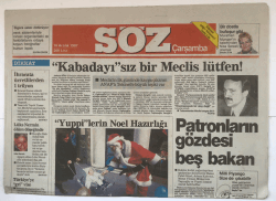 Söz Çarşamba Gazetesi 16 Aralık 1987 - Patronların Gözdesi Beş Bakan GZ5328 - 2