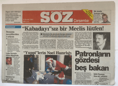 Söz Çarşamba Gazetesi 16 Aralık 1987 - Patronların Gözdesi Beş Bakan GZ5328 - 1