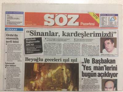 Söz Gazetesi 21 Aralık 1987 - Uzayı ABD İçin Gözlüyoruz GZ35940 - 1