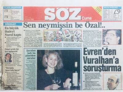 Söz Gazetesi Cuma Eki 8 Ocak 1988 - Evrenden Vuralhana Soruşturma GZ41826 - 1