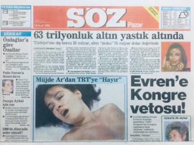 Söz Gazetesi Pazar Eki 10 Ocak 1988 - Müjde Ardan TRTye Ret GZ41820 - 1