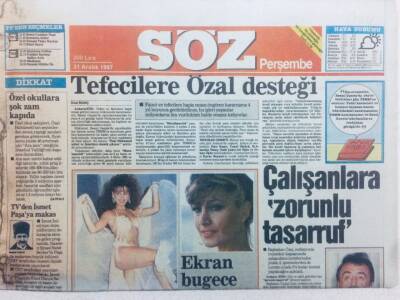 Söz Gazetesi Perşembe Eki 31 Aralık 1987 - İsraile Bombalı Mektup GZ41821 - 1