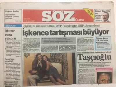 Söz Perşembe Gazetesi 11 Aralık 1987 - Keşanlı Ali Karaborsada GZ47225 - 1