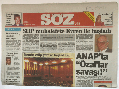 Söz SAlı Gazetesi 15 Aralık 1987 - Doğuda Silah İçin 20 Bin Kişi Başvurdu GZ5330 - 1