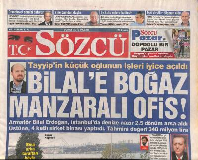 Sözcü Gazetesi 1 Şubat 2015 - Soner Yalçından Çarpıcı Bir Yazı * Aziz Nesin Bir Hafızdı ! GZ115855 - 1