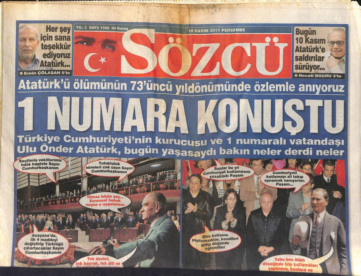 Sözcü Gazetesi 10 Kasım 2011 - İşte Küçük Emrah - Eski Kocası Nurgül'ü Kahkahaya Boğdu GZ154961 - 1