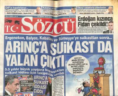 Sözcü Gazetesi 10 Mart 2015 - Türkan Saylana Kumpas Kanıtlandı GZ109783 - 1