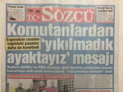 Sözcü Gazetesi 11 Ağustos 2013 - Komutanlardan Yıkılmadık Ayaktayız Mesajı GZ29832 - 1