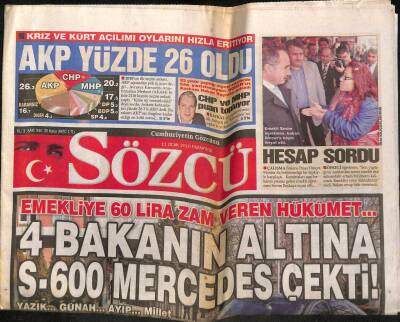 Sözcü Gazetesi 11 Ocak 2010 - Emekli Maaşınız Eksik Hesaplanmış Olabilir - 5 Yaşındaki Çocuğa İşkence Yapıp Attılar GZ95518 - 1