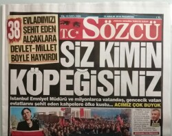 Sözcü Gazetesi 12 Aralık 2016 Devletin Zirvesi Kenetlendi Muhalefet Açık Çek Verdi - GZ44256 - 1