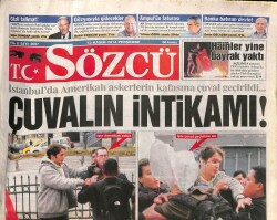Sözcü Gazetesi 13 Kasım 2014 - İstanbulda Amerikalı Askerlerin Kafasına Çuval Geçirildi GZ100599 - 2