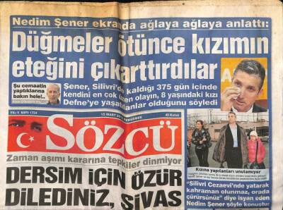 Sözcü Gazetesi 15 Mart 2012 - Emekli Paşa Ergun Saygun Balyozdan Tutuklandı GZ98794 - 1
