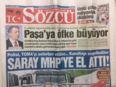 Sözcü Gazetesi 16 Mayıs 2016 - Saray MHPye El Attı GZ27635 - 1