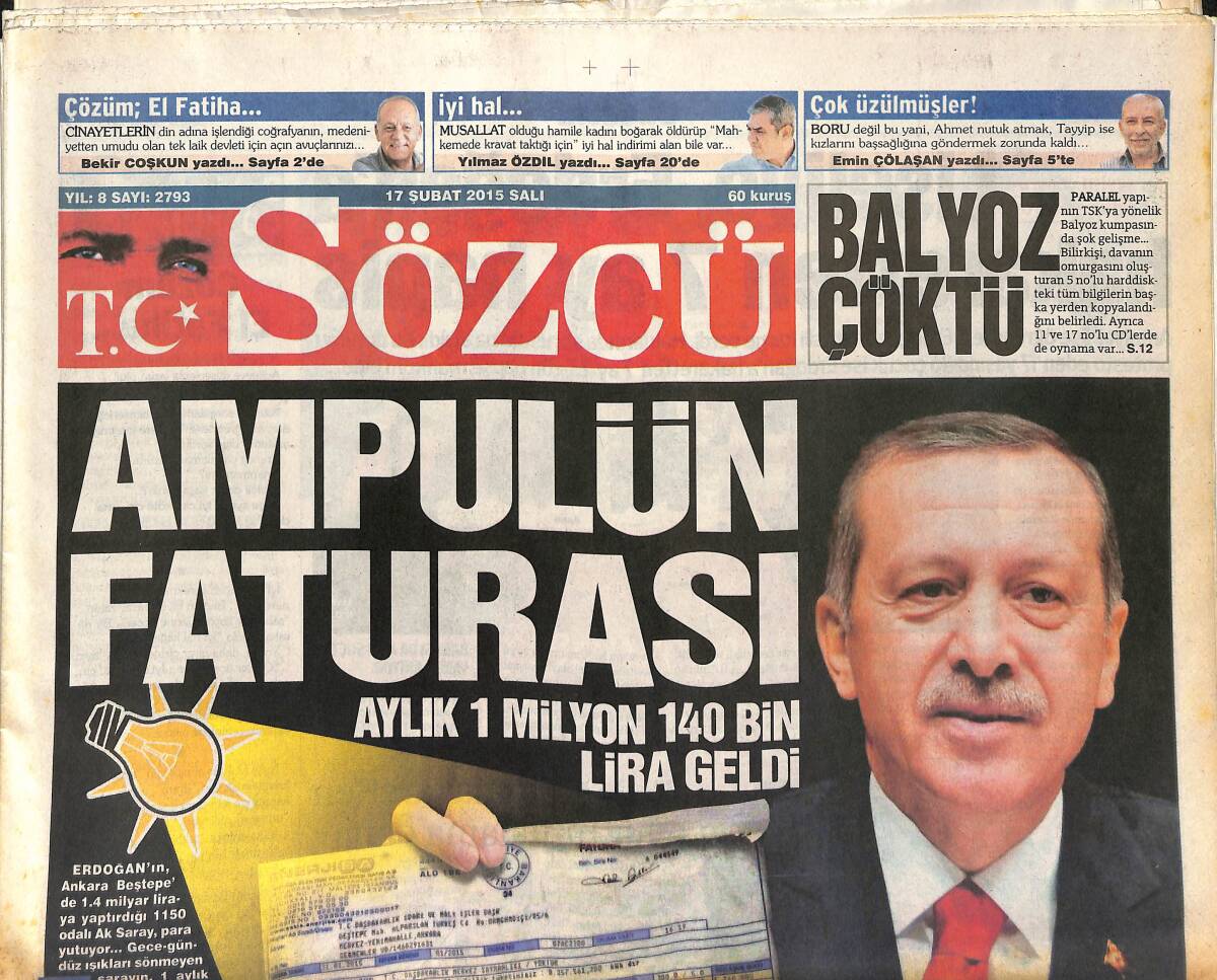 Sözcü Gazetesi 17 Şubat 2015 - Vatandaş'a Eşek Eti Yedirmişler - Macaristan'da Türkleri Korkutma Festivali GZ154955 - 1