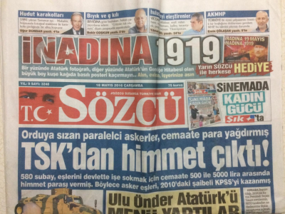 Sözcü Gazetesi 18 Mayıs 2016 - Orduya Sızan Paralelci Askerler Cemaate Para Yağdırmış GZ27631 - 1