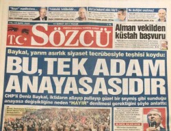 Sözcü Gazetesi 19 Şubat 2017-BaykalBu Tek Adam Anayasasıdır GZ45046 - 2