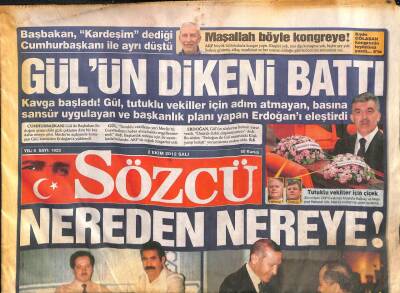 Sözcü Gazetesi 2 Ekim 2012 - Özalın Anıt Mezarında Bekleyiş Devam Ediyor - Edremit Belediyesine Polisten Operasyon GZ106842 - 1