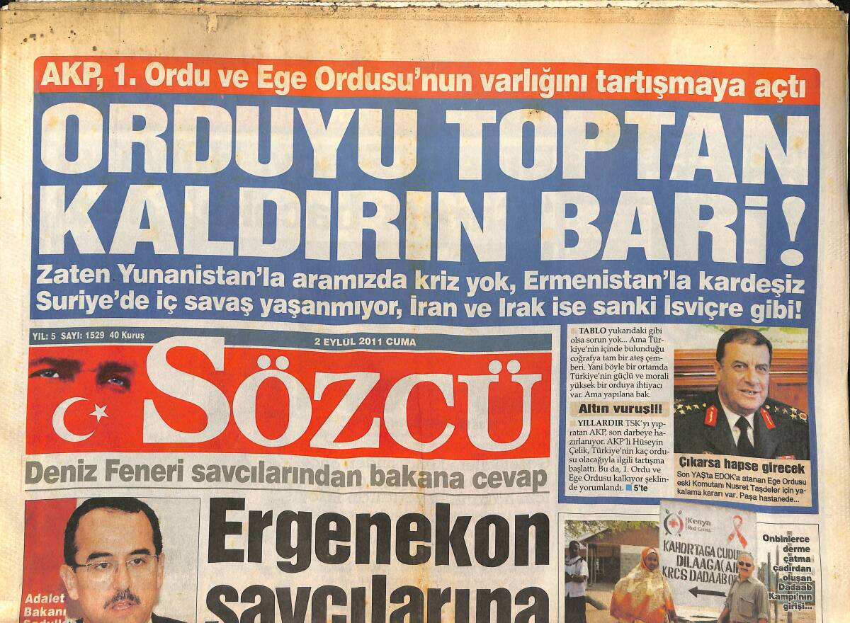 Sözcü Gazetesi 2 Eylül 2011 - Bülent Ersoy, Hülya Avşar'a Çarpık Bacaklı Dedi - Ajda Pekkan Şarkı Söylemeden Önce Koşu Bandına Çıkıyor GZ154983 - 1