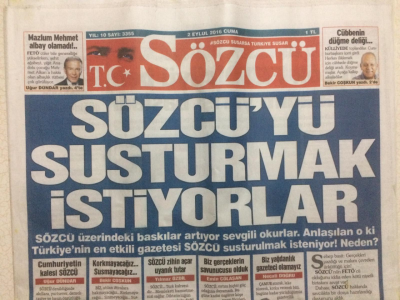 Sözcü Gazetesi 2 Eylül 2016 - Sözcüyü Susturmak İstiyorlar GZ29119 - 1