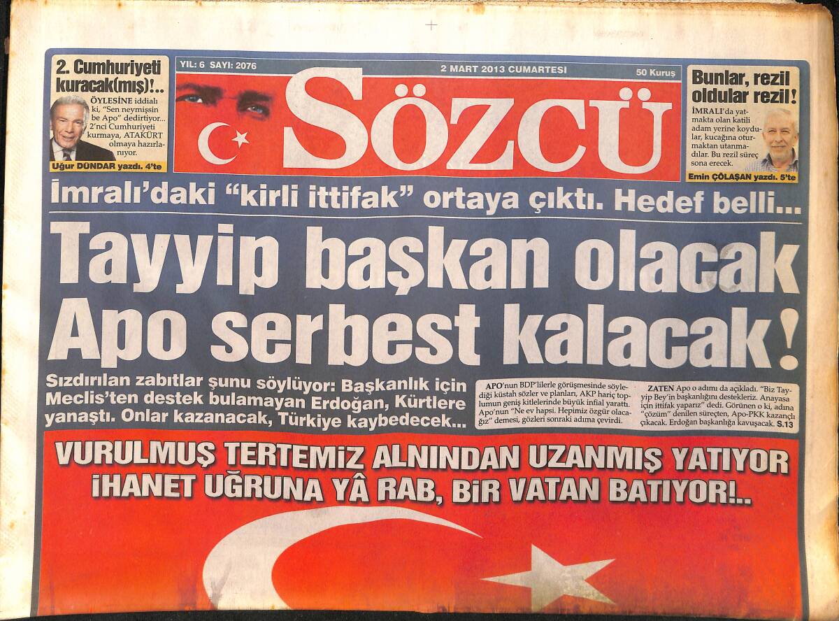 Sözcü Gazetesi 2 Mart 2013 - Galatasaray Başkanı Aysal, Kulübün Ekonomik Durumunu Gözler Önüne Serdi GZ155000 - 1