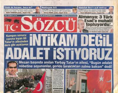 Sözcü Gazetesi 20 Aralık 2014 - AKPli Eski Vekil Turhan Çömez İlk Kez Açıkladı Erdoğanı Dışarıda Tedavi Ettim GZ106897 - 1
