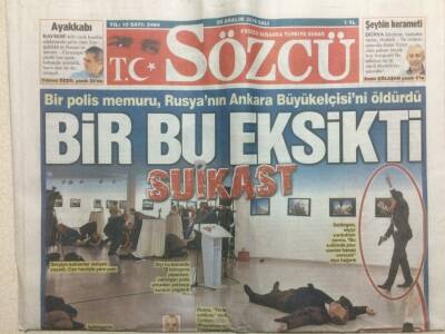 Sözcü Gazetesi 20 Aralık 2016 - Rus Büyük Elçi Öldürüldü,Bir Bu Eksikti GZ29549 - 1