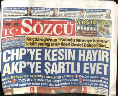 Sözcü Gazetesi 20 Haziran 2015 - Nokia Pazara Geri Dönüyor - Yunanistan Türk Akımında GZ100378 - 1