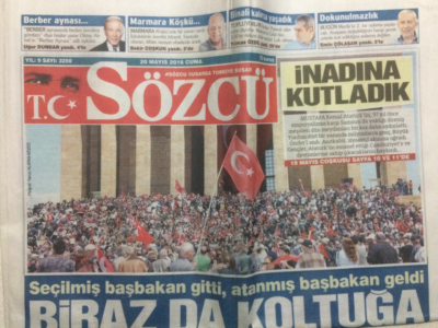 Sözcü Gazetesi 20 Mayıs 2016 - Seçilmiş Başbakan Gitti,Atanmış Başbakan Geldi GZ27638 - 1