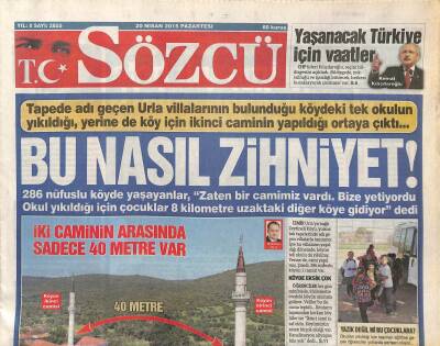 Sözcü Gazetesi 20 Nisan 2015 - Türkiye Kasaba Gibi Yönetiliyor GZ115857 - 1