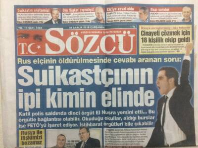 Sözcü Gazetesi 21 Aralık 2016 - Rus Elçinin Suikastçi sinin İpi Kimin Elinde GZ29546 - 1