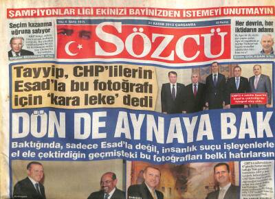 Sözcü Gazetesi 21 Kasım 2012 - Gazzede Ateşkes Vakti - Gaziler APO Nöbetinde GZ98828 - 1