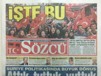 Sözcü Gazetesi 22 Aralık 2016 - Suriye Politikasında Attık,Tuttuk,Yuttuk GZ29547 - 1