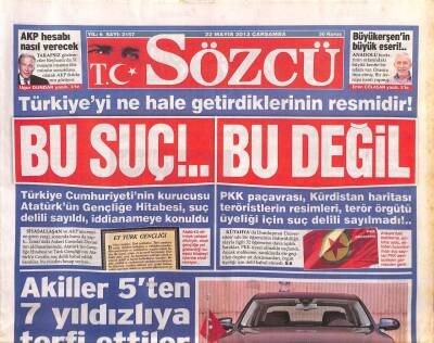 Sözcü Gazetesi 22 Mayıs 2013 - Hülya Avşar Bu Tabloya Kızacak GZ106996 - 1
