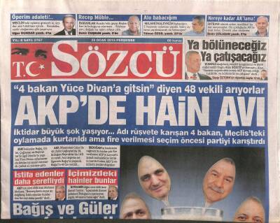 Sözcü Gazetesi 22 Ocak 2015 - Reza Zarrabdan 55 Bin Lira Bağış Alan Kızılayda Skandal GZ106900 - 1