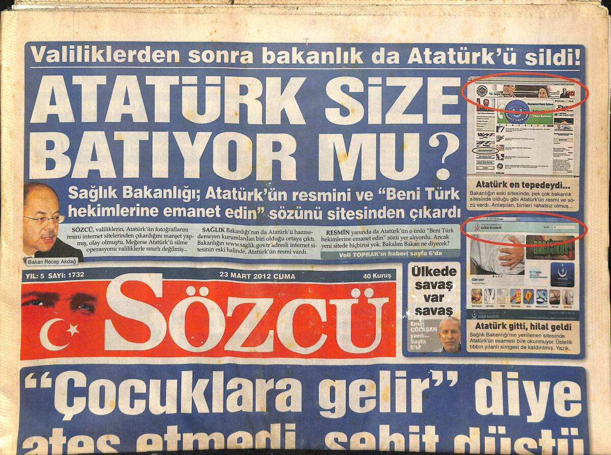 Sözcü Gazetesi 23 Mart 2012 - Kanser Tedavisi Gören Nilüfer Konuştu - Ajda Pekkan'ın Kalbi Tekledi GZ154985 - 1