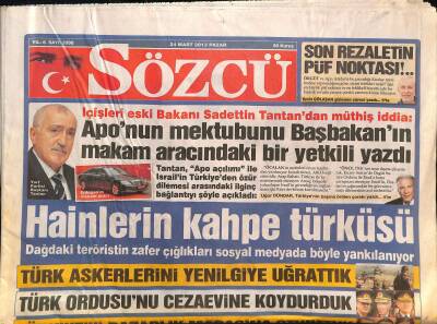 Sözcü Gazetesi 24 Mart 2013 - Hayırsever Drogba - Tayyip , Aponun Dümen Suyuna Girdi GZ125697 - 1