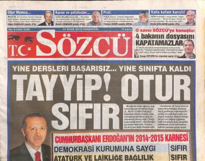 Sözcü Gazetesi 24 Ocak 2015 - Türkiyeden Mısıra Bu Yıl 63 Bin Kişi Gidecek GZ106898 - 1