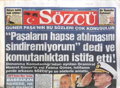 Sözcü Gazetesi 25 Ocak 2013 - 2 Kez Beraat Eden Pınar Seleke Mahkeme Son Olarak Müebbet Verdi GZ106872 - 1