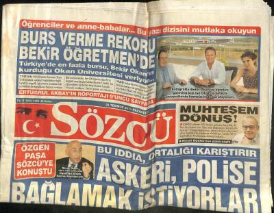 Sözcü Gazetesi 25 Temmuz 2011 - Hayranları Amy İçin Ağlıyor - TOKİ , Amerikan Kuruluşu Mu ? GZ100847 - 2