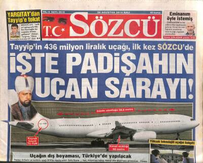 Sözcü Gazetesi 26 Ağustos 2014 - Fatma Girike Plaket Verildi - Ünal Aysala Sözlü Taciz GZ106896 - 1