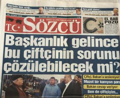 Sözcü Gazetesi 26 Şubat 2017-Vekiller Makam Aracıyla 4 Milyar Km Yol Yaptı GZ45123 - 2