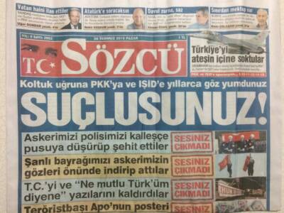 Sözcü Gazetesi 26 Temmuz 2015 - Suçlusunuz! GZ29833 - 1
