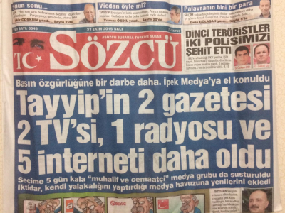 Sözcü Gazetesi 27 Ekim 2015 - Tayyipin 2 Gazetesi 2 TVsi 1 Radyosu Ve 5 İnterneti Daha Oldu GZ29000 - 1