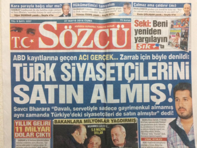 Sözcü Gazetesi 27 Mayıs 2016 - Zarrap Türk Siyasetçileri Satın Almış GZ27637 - 1