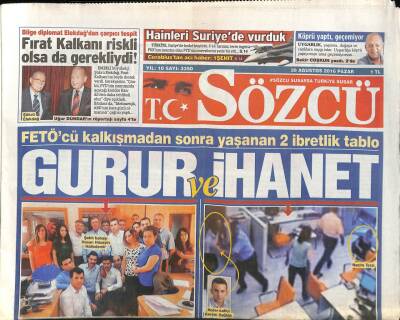 Sözcü Gazetesi 28 Ağustos 2016 - Bilge Diplomat Elekdağdan Çarpıcı Tespit , Fırat Kalkanı Riskli Olsa da Gerekliydi ! GZ93692 - 1