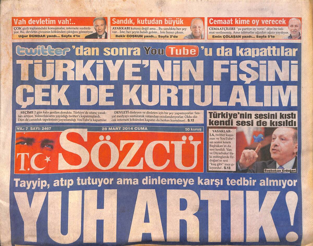 Sözcü Gazetesi 28 Mart 2014 - Deniz Seki Hapse Giriyor - Manuel Fernandes Kadro Dışı GZ155010 - 1